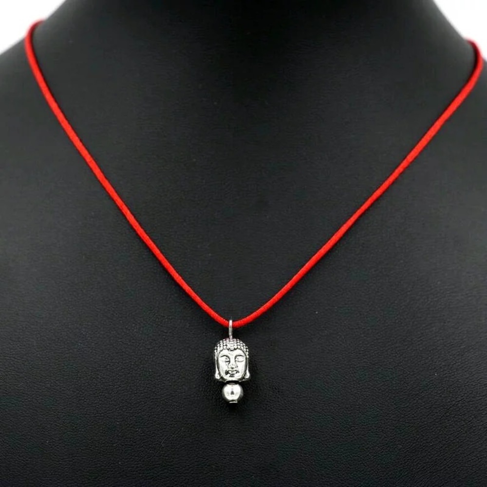Red Thread Chocker Necklace Buddha Head - Picture 3 of 6